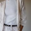 The hand crochet cardigan in cotton - Size up to 38