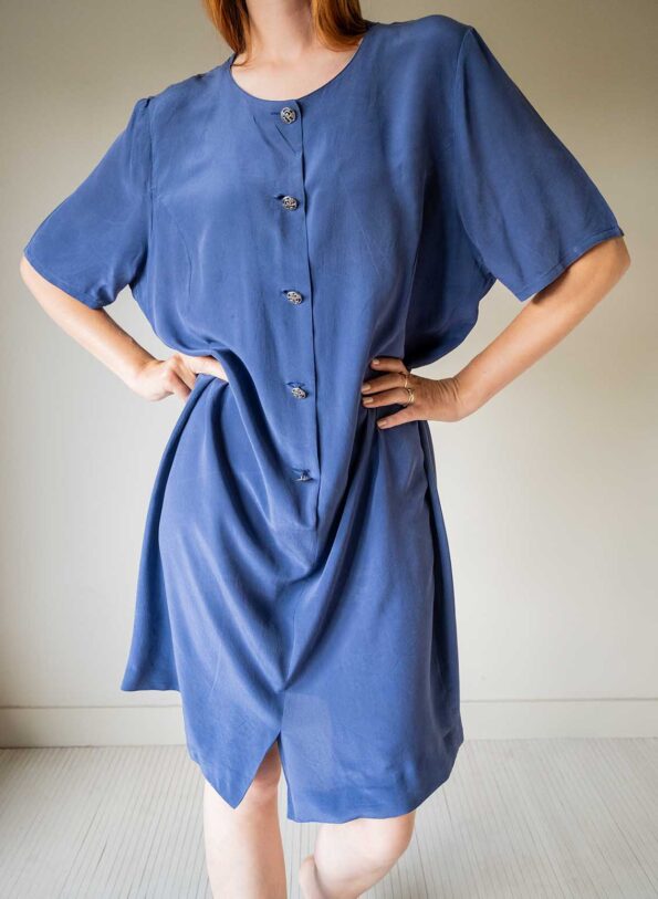 The 100% silk blue floaty dress - Size up to M - Image 5