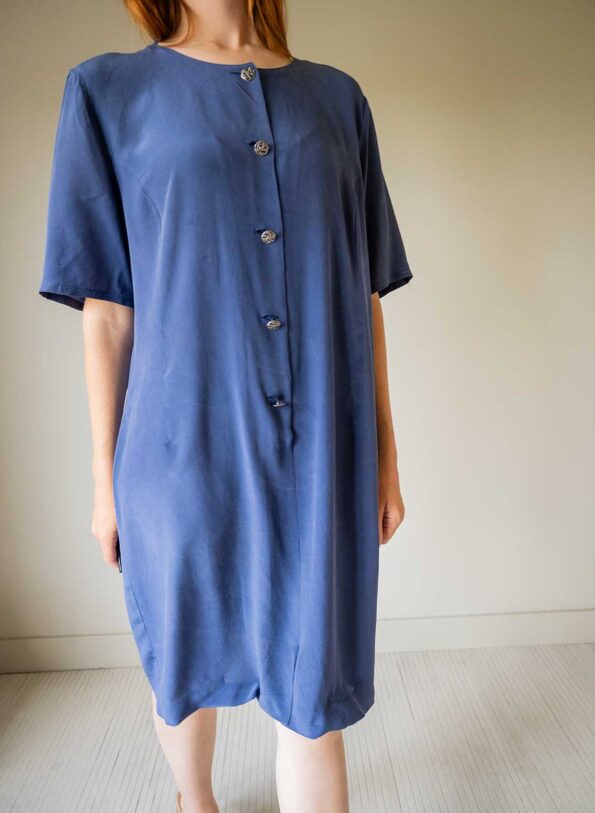 The 100% silk blue floaty dress - Size up to M - Image 4
