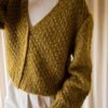 The hand knitted olive green cardigan - Size up to L - Image 7