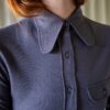 The original 70’s collar jersey blouse - Size up XXS - Image 2