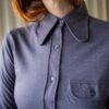 The original 70’s collar jersey blouse - Size up XXS - Image 3