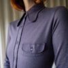 The original 70’s collar jersey blouse - Size up XXS - Image 5
