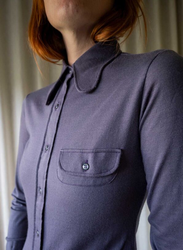 The original 70’s collar jersey blouse - Size up XXS - Image 5