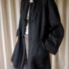 The black wool knitted coat - Size up to 40