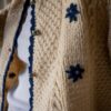 The 100% wool handmade knitted flower cardigan - Image 6