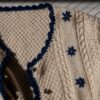 The 100% wool handmade knitted flower cardigan - Image 8