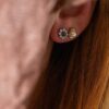 The sapphire with diamond ear pins - Image 2