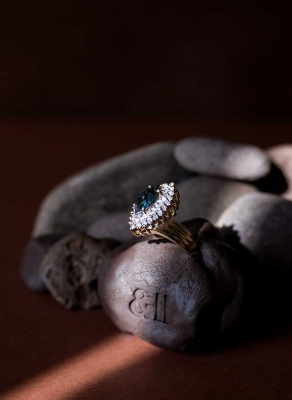 The bold classic sapphire and diamond ring