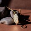 The engraved 14K gold locket