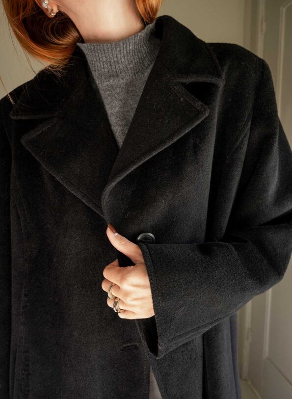 The wool classic coat in black - Size up to 42 - Image 7