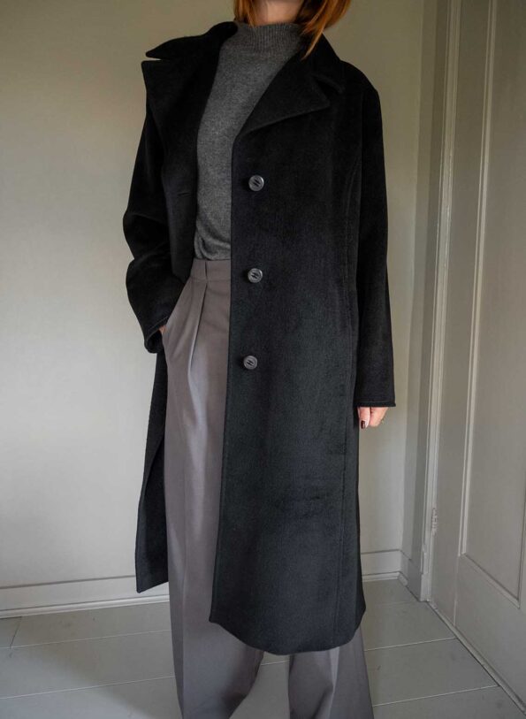 The wool classic coat in black - Size up to 42 - Image 10