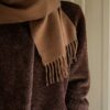 The 100% wool dark brown scarf - Image 3
