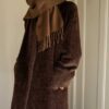 The 100% wool dark brown scarf - Image 2