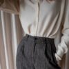 The pinstripe wool tailored balloon pant - Size XXS - Image 4