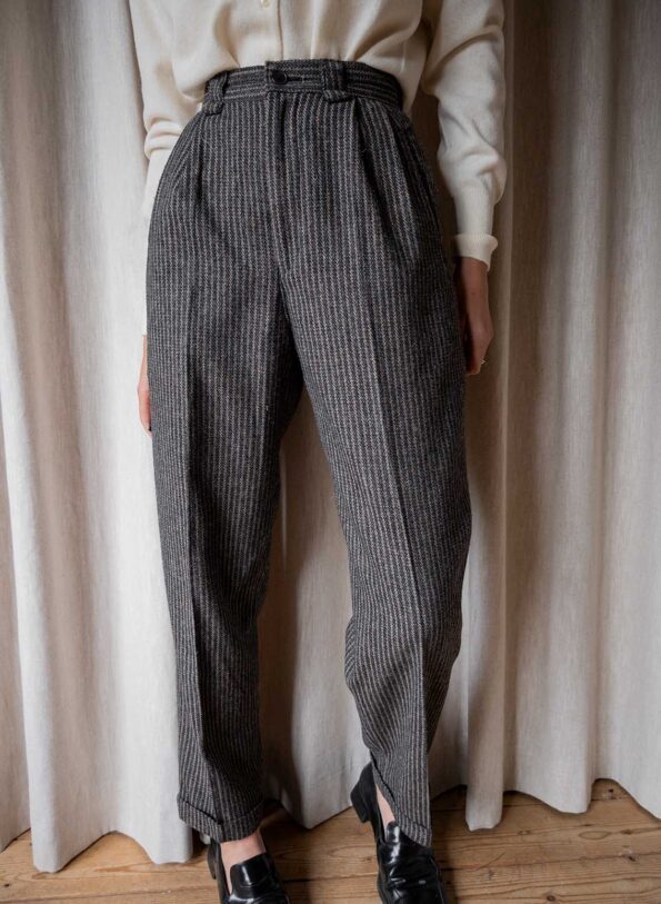 The pinstripe wool tailored balloon pant - Size XXS - Image 3