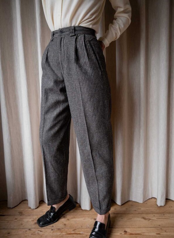 The pinstripe wool tailored balloon pant - Size XXS