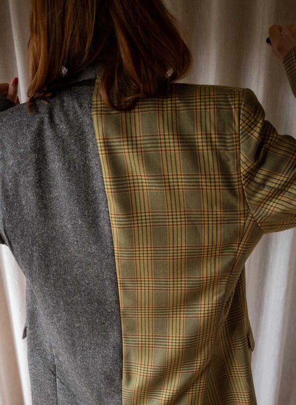 &II upcycled: the checkered two tone blazer - Size up to 42 - Image 5