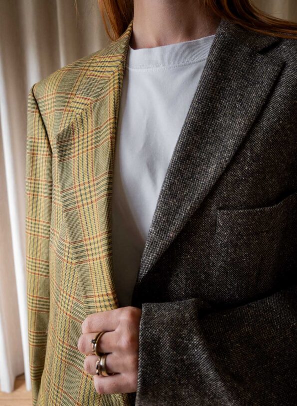 &II upcycled: the checkered two tone blazer - Size up to 42 - Image 2