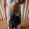 The blue leather bucket bag - Image 4