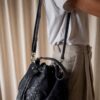 The blue leather bucket bag - Image 5