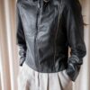 The navy blue butter soft leather jacket - Size up to M - Image 2