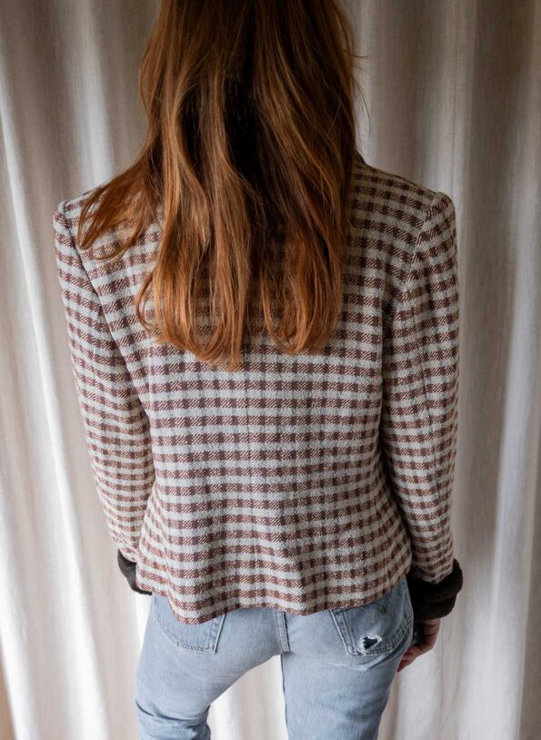 The checkered 60’s jacket in wool - Size up to M - Image 8