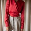 The GIANFRANCO FERRE red wrap blouse - Size up to S