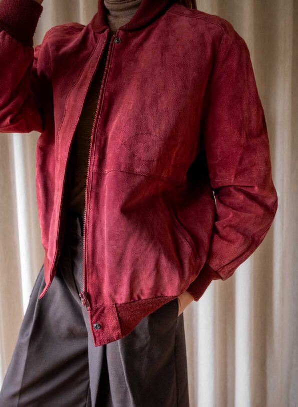 The teddy lined suede bomber jacket - Size up to 38 - Image 2
