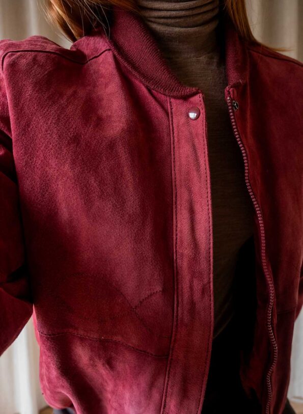 The teddy lined suede bomber jacket - Size up to 38 - Image 3