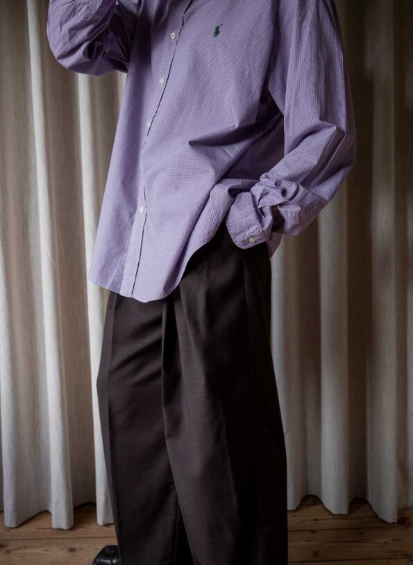 The burgundy checkered RALPH LAUREN shirt - Size up to L