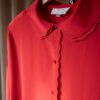The 100% silk detailed red blouse - Size up to M - Image 4