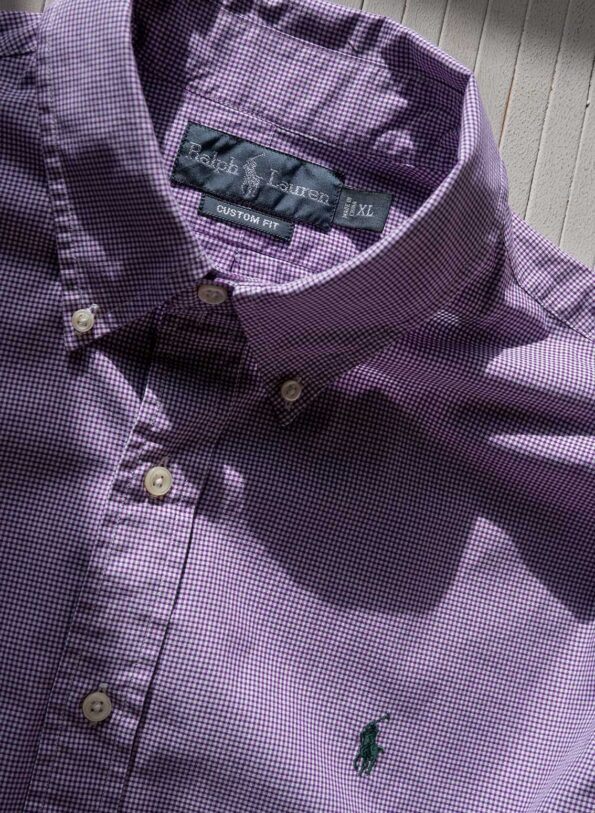 The burgundy checkered RALPH LAUREN shirt - Size up to L - Image 8