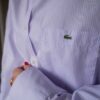 The lilac striped LACOSTE cotton shirt - Size up to 40 - Image 4