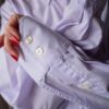 The lilac striped LACOSTE cotton shirt - Size up to 40 - Image 2