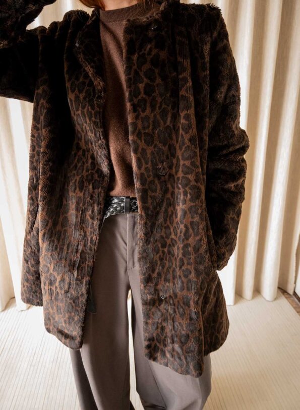 The leopard fake fur coat - Size up to L