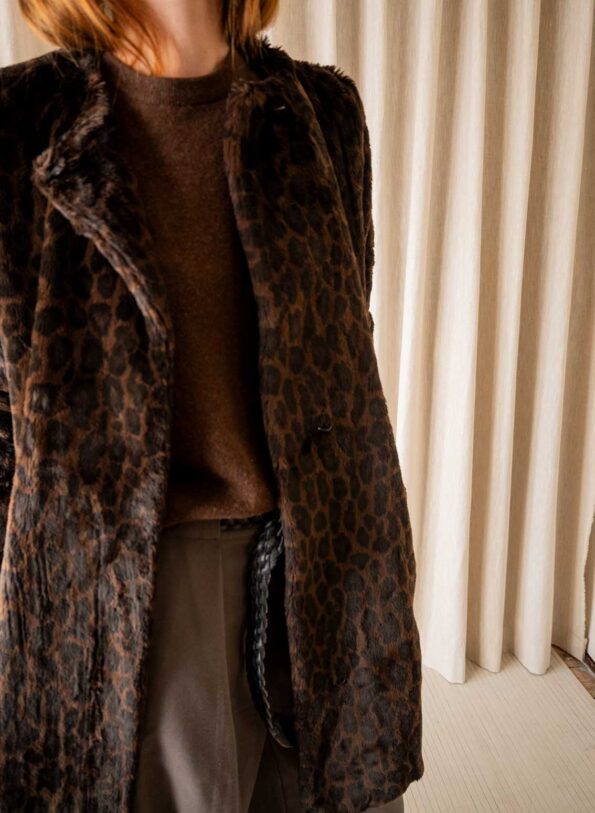 The leopard fake fur coat - Size up to L - Image 6