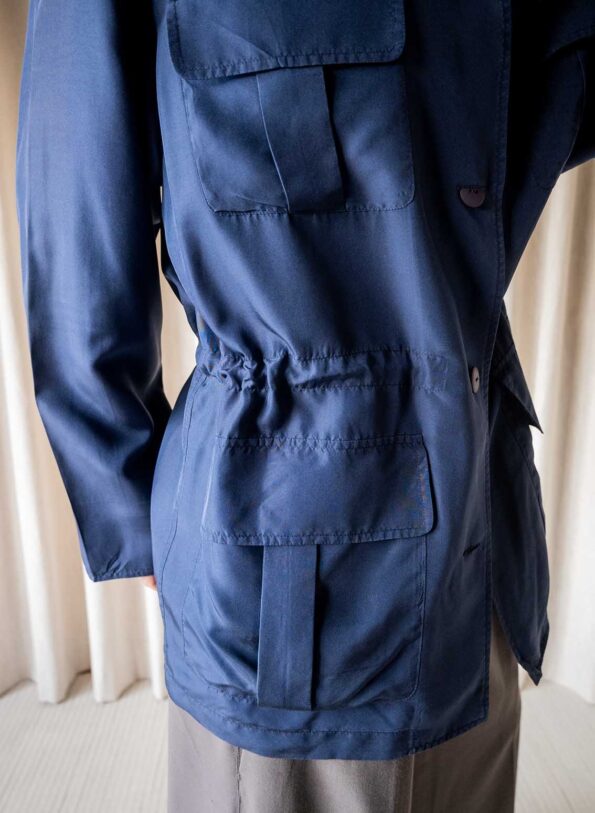 The navy blue 100% silk blouse jacket - Size up to XL - Image 5