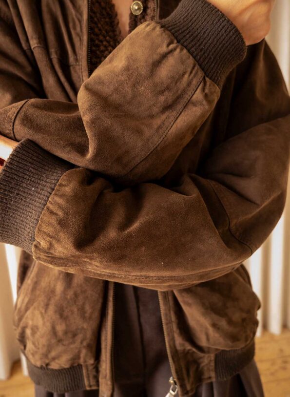 The suede dark brown bomber jacket - size up to 40 - Image 7