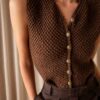 The 100% wool bubble knitted vest - size up to 36 - Image 2