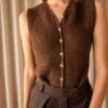 The 100% wool bubble knitted vest - size up to 36