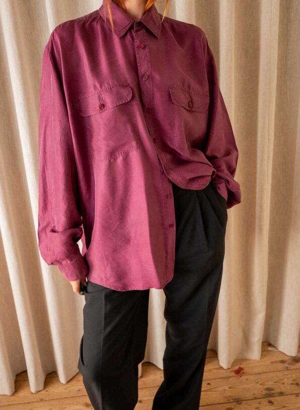 The 100% silk raspberry shirt - Size up to 42 - Image 2