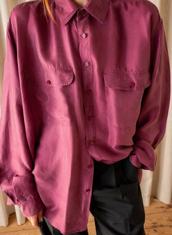 The 100% silk raspberry shirt - Size up to 42 - Image 4