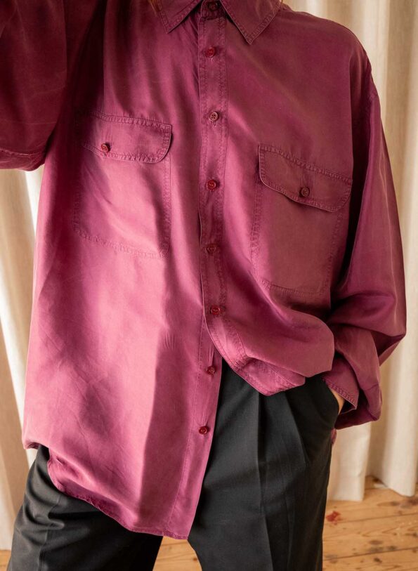 The 100% silk raspberry shirt - Size up to 42 - Image 5