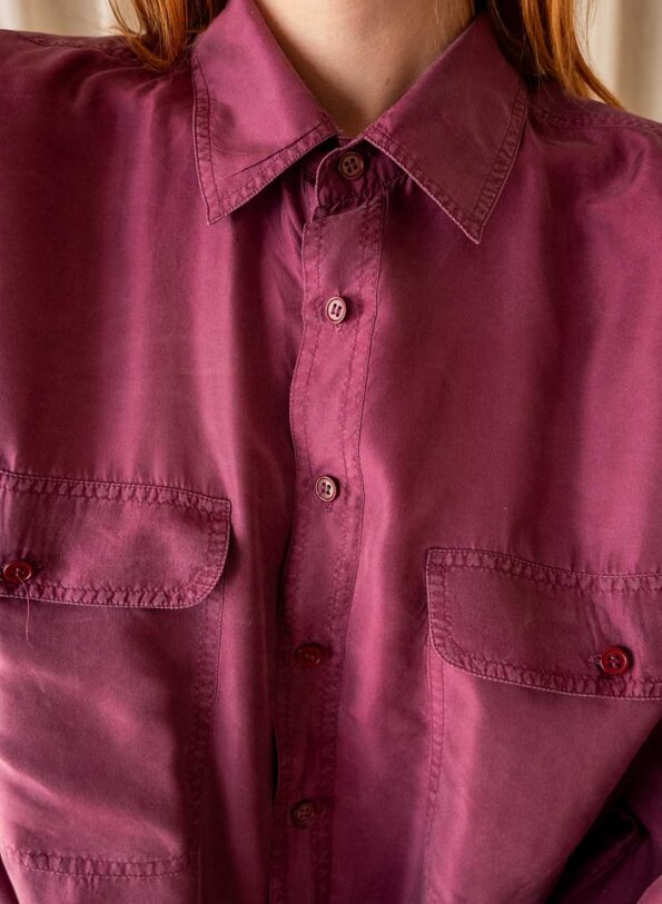 The 100% silk raspberry shirt - Size up to 42 - Image 3