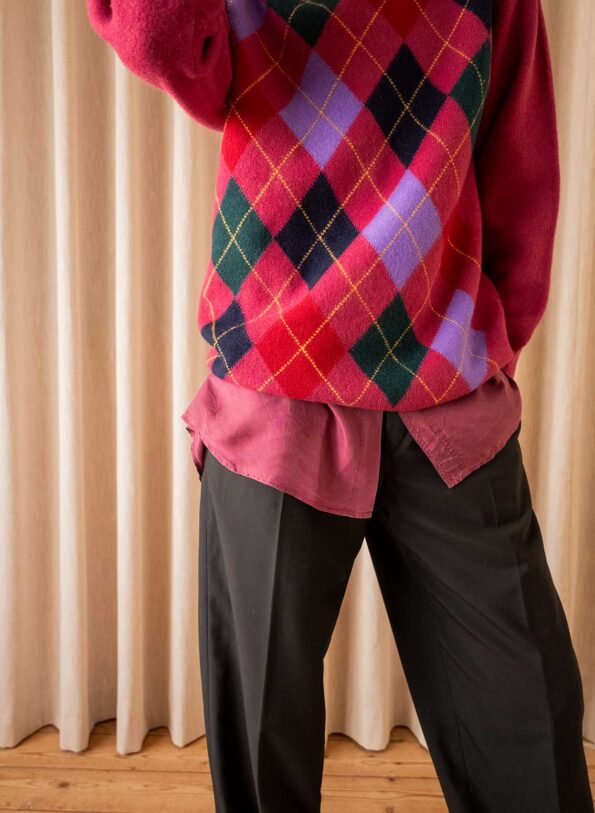 The argyle wool knit - Size up to L - Image 4
