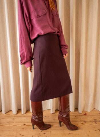 The MAX&CO deep purple wool skirt - Size 36 up to 40