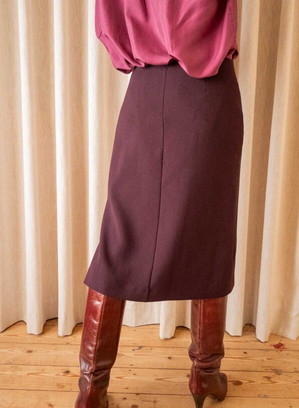 The MAX&CO deep purple wool skirt - Size 36 up to 40 - Image 2