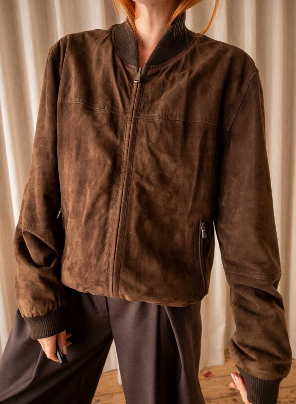 The suede dark brown bomber jacket - size up to 40 - Image 6