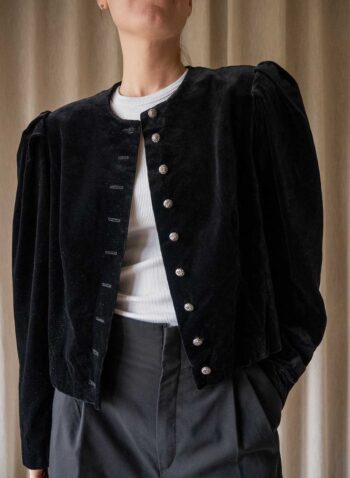The black velour jacket - Size up to L